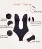 Kvinnors shapers bodysuit Shapewear Deep v Full Body Shaper Backless U Plunge thong midje tränare kvinnor klänning underkläder vadderad behå push up corset 230814