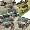 Hondenkleding Tactische harnas Militaire training K9 Gevlaagde Quick Release Vest Pet voor Set kleine middelgrote grote honden 230814