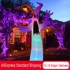 Andra evenemangsfestleveranser Halloween Uppblåsbar 12ft Ghost med LED RGB Färg Byt ljus inomhus utomhus gård gräsmattan dekoration 230815