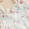 Girl's Dresses Baby Dresses For Girls Summer Chiffon Print Sleeveless Infant Girl Dress Casual Beach Clothes White Clothing R230815