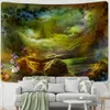 Tapisseries Enchanted Forest Tapestry Wall Hanging Hippie Art Wall Bakgrund Decor Tyg R230815