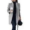 Womens Suit Blazers Fall Winter Style Winter European and American Fashion Solid Standup Collar Women Coat 230815