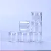 化粧品の空の瓶20ml/20グラム透明な小さな丸いボトル透明な小さな丸いボトル透明なプラスチックポットコンテナフェイスクリームアイシャドウサンプルネイルアートストー