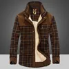 Men s Jackets Winter Jacket Men Thicken Warm Fleece Shirts Coats 100 Cotton Plaid Flannel Military Clothes Chaquetas Hombre Size M 4XL 230815