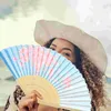 Decorative Figurines Handheld Fan Foldable Bamboo Folding For Women Chinese Fans