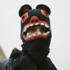 Beanieskull mössor söt rolig skidmask stickad kreativ panther hatt full ansikte täckning vinter balaclava utomhus kallt väder skidåkning rider hippop 230814