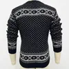 Camiscedores masculinos Inverno o Pescoço de lã Men clássico Jacquard Knit Sweater Autono