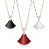 Collier de luxe Bvlgr Top Bijoux Accessoires Designer Femme Small Jirt Fan Collier Petit homme rouge