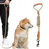 犬の首輪鎖の鎖ペットカラー反射ストラップ調整可能なハーネス供給ソフト張力トレーニングスリップリードオーナー動物