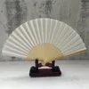 Dekorativa figurer Flower Fans Solid Color Chinese Style Dance Wedding Bamboo Hand Party Folding Summer Hold Fan Abanico 2023 Drop Ship