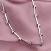 Kedjor sterling silver mode halsband diy joyas de plata kvinnor smycken 925 original gåvor smycken som gör femme halsband
