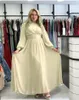 Ethnic Clothing 2023 Middle East Muslim Womens Long Dress Solid Color Large Size Chiffon Studded A-line Abayas For Women Islamic