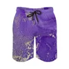 Men's Shorts Purple And Marble Gym Abstract Ink Art Retro Board Short Pants Male Print Sports Fitness Fast Dry Swim Trunks