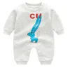 Peuter Kinderkleding Sets Pasgeboren Baby Rompers Katoen Fleece Girls Boy Designer Letter PRINT ZUCHTEN JUMPSUS Pyjama's