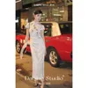 ヤン・グーファンデザイナーの新しい中国スタイルの竹のスカートスタンディングネック刺繍スリムミディアムレングスジャックドレス