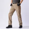 Herenbroeken Snel droge Outdoor Militaire Meervakken Multi -zakken Elastische Tactical Pant Waterdicht PLUS MIZDE 6XL Casual ladingbroeken Men Kleding 230815