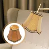 Chandelier Crystal 3X Lamp Shades Fabric Cloth Clip On Light Cover Drum Shade Lampshade Bulb 13Cm