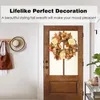 Decorative Flowers Fall Floral Wreath Realist Autumn Decor 15.75inch Harvest Maples Leaf Peony For Thanksgiving Day Farmhouse