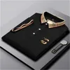 Polos pour hommes Designer haut de gamme brodé à manches courtes en coton polo hommes T-shirt vêtements de mode coréenne haut de luxe d'été