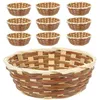 Diny Sets Sets 12 pc's Home Storage Basket Zonkriezen Huishouden geweven fruit Multifunctioneel bamboe