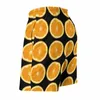 Men's Shorts Oranges Slices Board Summer Fresh Fruit Print Sportswear Beach Short Pants Fast Dry Retro Graphic Oversize Swim Trunks