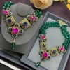 Choker Timeless Wonder Retro Crystal Geo Zirconia Beaded Statement Necklace for Women Designer Jewelry Gothic Runway Rare Set Top 4425