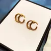 بدون صناديق فاخرة النساء الأزياء الأزياء مصمم G Letter Stud Retro Ring Pendant أعلى جودة المشاركة في حلق للسيدة بالجملة