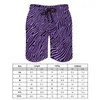 Men's Shorts Lila Zebra Strip Board Animal Print Comfortable Short Leisure Big Size Swim Trunks Men