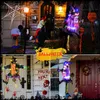 Other Event Party Supplies 2 Modes Halloween Crashing Witch into Tree Decoration Light Up Hanging Decorations with Glowing Luminous Warning Sign 230815