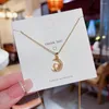 Pendant Necklaces Luck Love Heart Half Moon Nimble Zircon Mother's Day Chain Necklace Woman Girl Wedding Blessing Gift Jewelry