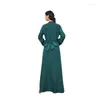 Ethnische Kleidung MT099 Arabische Muslime Kleider gesticktes Zweiteiler Kleid Abaya