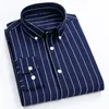 Mens Casual Shirts High Quality Men Slim Fit Shirt Contrast Long Sleeve Business Dress French Cufflinks Male Striped H134 230815