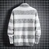 Men's Sweaters Men Striped Knit Jumpers Woman Pullover Crew Neck Harajuku Sweatshirt Autumn Fashion HipHop Streetwear Sweater