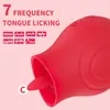 Sex Toy Massager Powerful Rose Vibrator with Tongue Licking Oral Nipple Clit Clitoris Stimulator Female Adults for Womans