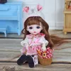 Куклы куклы Sison Benne Mini Mini 18 112 BJD Girl Doll с лицевой макияжными туфель