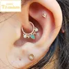 Labret Lip Piercing Jewelry G23 Anelli naso Nariz Percing Hoops Orecchini zirconi Hight Segment Clicker per cartilagine dell'orecchio Tragus Helix Nipple 230814