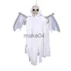 Novelty Items Animated Flying Hanging Ghost with Red Eyes Scary Sound and Moving for Halloween Decorations J230815