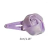 Clip per capelli carini barrette scattate semplici dolci per spilla viola a fiore rosa per ragazze bambini donne t8de