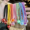 Accessori per capelli 2 pezzi Set Color Ball Carone Star Star Long Elastic Band for Girl Children Cine Kawaii Fairy Rubber Cotail Ties