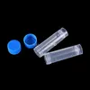 5ml Plastic Test Tubes Blue Screw Caps Small Bottle Vials Storage Vial Container for Lab Jxobv