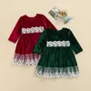 Girl's Dresses Baby Girls Dress Clothes Baby Coral fleece Dresses for Girls Long Sleeve 1st Birthday Clothing Outfits Girl Clothes R230815