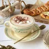 Tazze da caffè in ceramica e piatto in ceramica francese di tazze Ladycc per cena 230815