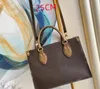 9A Spring and Summer Top Leather Women's Bags Designer Letter Print Splicing stora kapacitetshoppingväskor Handväska axel crossbody