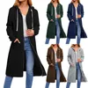 Women's Jackets Coat Solid Color Button Long Sleeve Loose Zipper Cable Knit Sweater Women Split Back Short Open Cardigan