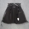 メンズジャケット日本の卸売スケートボード薄いレザージャケットブラックプラスサイズ本物のコートレザークロス230814