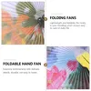 Decorative Figurines 3 Pcs Folding Small Fan Chinese Dance Fans Bulk Crafts Summer Hand Retro Paper Held Dancing Handheld Flowers Props