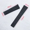 Titta på band 22mm Soft Premium Silicone Rubber Watch Band Flat End Belt för Tag Strap Carr Heuer Armband Butterfly Clasp Drive Timer Tool 230814