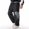 Jeans masculin squelette hip hop brodé jean en jean jean hommes streetwear streetwear streetwear masculates plus taille jeans 230814