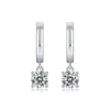 Dangle Earrings 클래식 4 발톱 Moissanite Hoop Earring for Women 925 Sterling Silver Luxury Jewelry 피어싱 약혼 결혼식