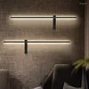 Wall Lamp Modern Minimalist Long Strip Light Bedroom Bedside Living Room TV Background Grille Line Decoration Indoor Lighting